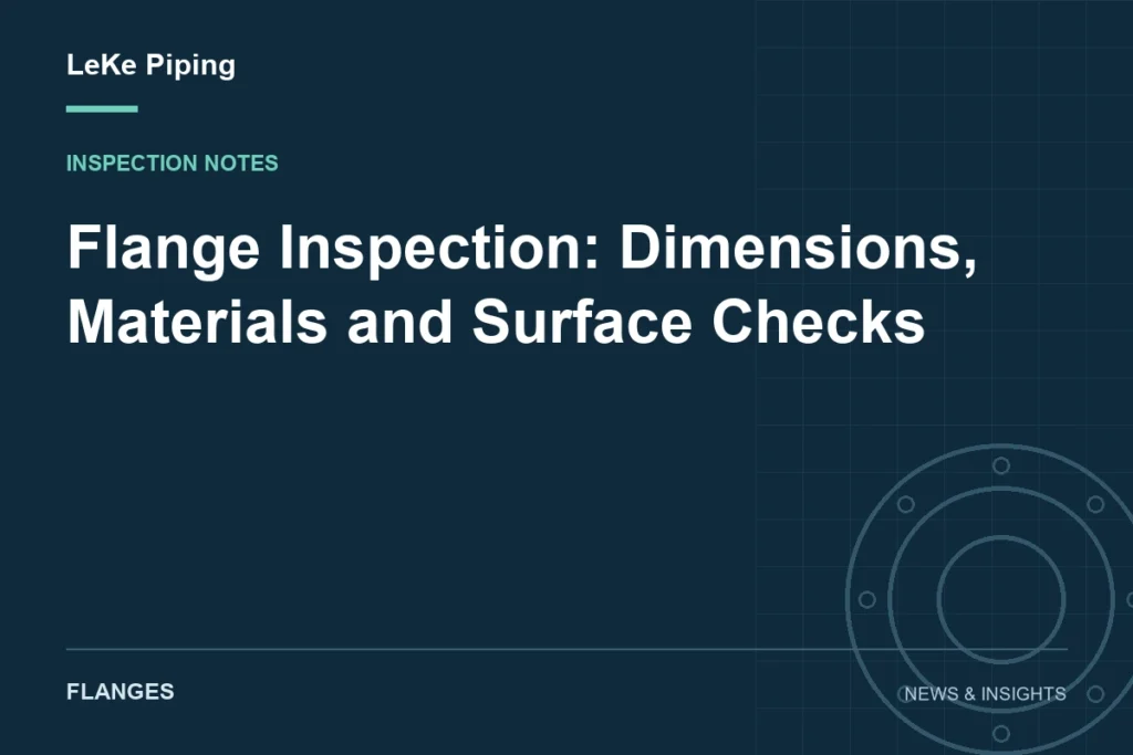 Flange Inspection: Dimensions, Materials and Surface Checks — LeKe Piping article cover